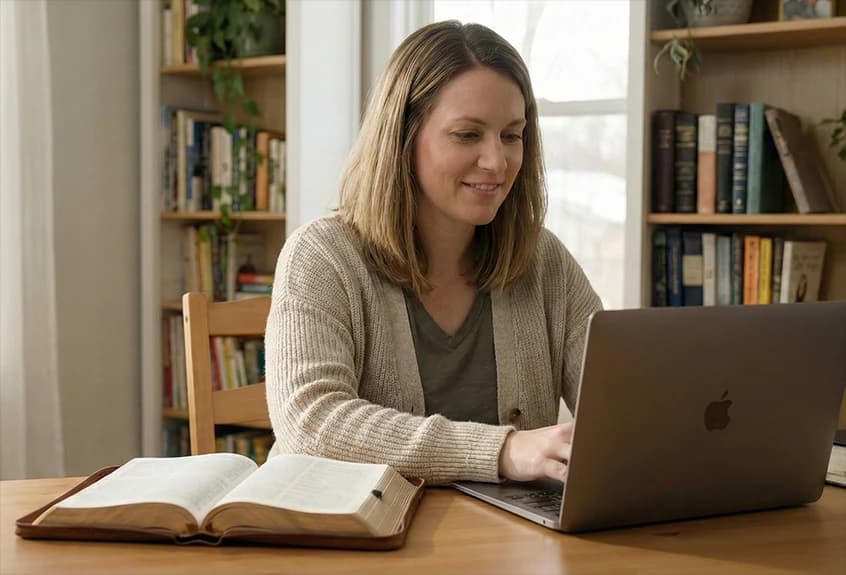 Woman studying